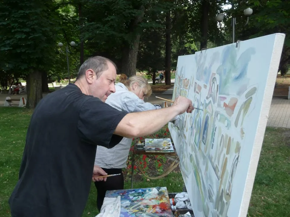 Mariela and Peter - painting in duo